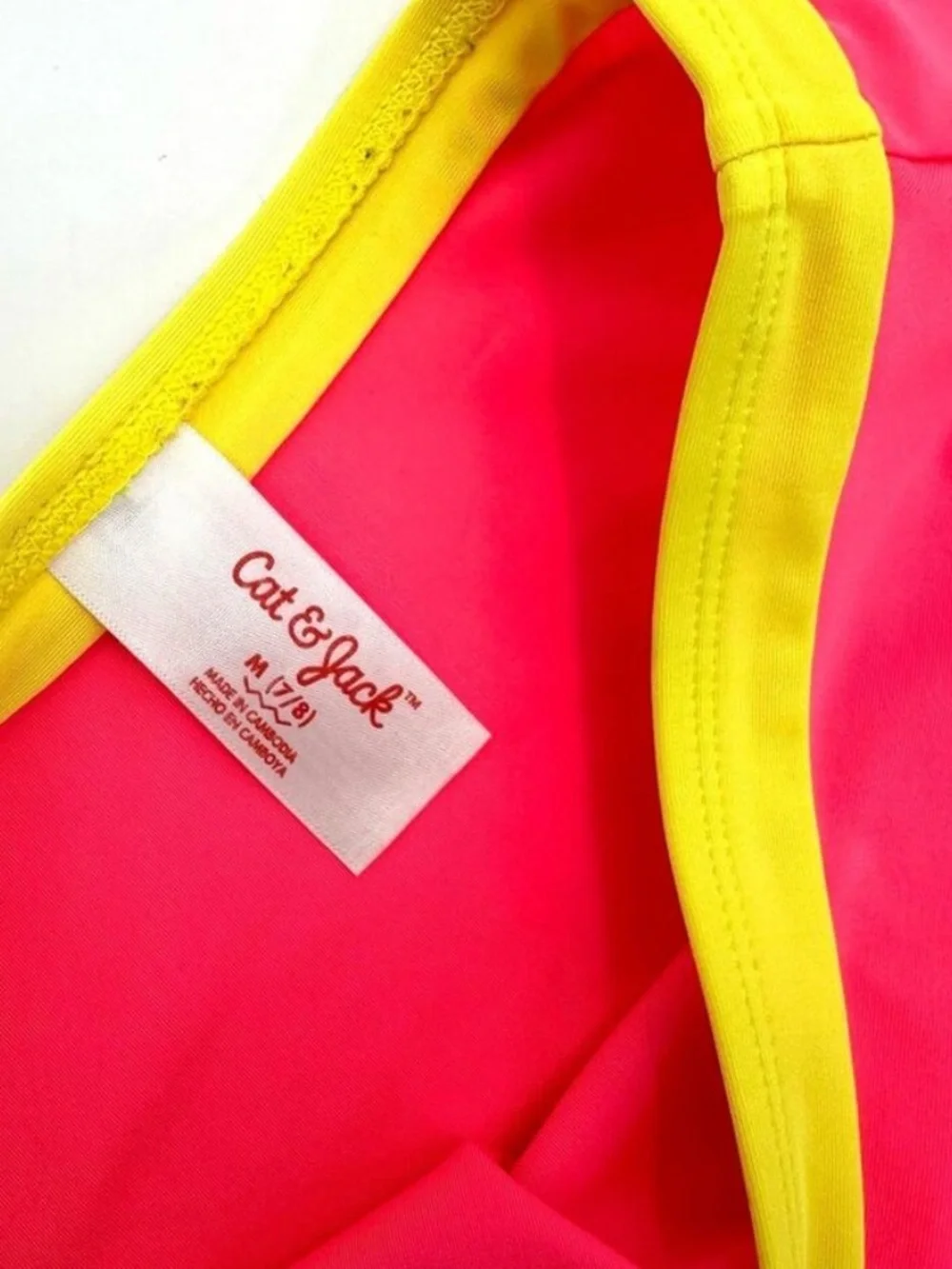 Cat & Jack lemon one piece swim suit with matching skirt Size M 7/8 - Picture 3 of 8